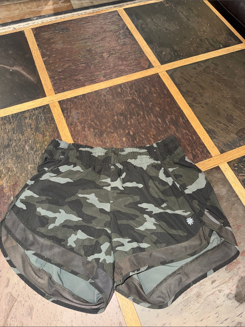 Athleta Women’s Olive Green Camo Athletic Shorts